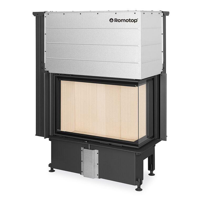 IMPRESSION R/L 2g L 83.60.34.21 - corner fireplace insert with lifting door and split glazing