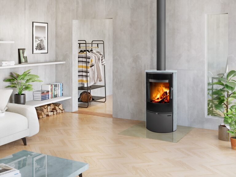 Kaminska peč na drva LAREDO 02 - obloga iz naravnega kamna