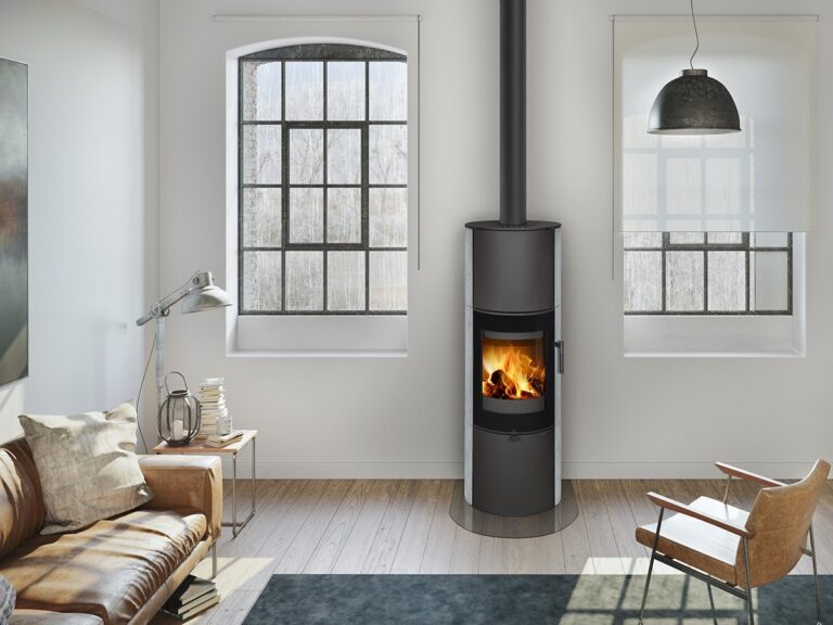 Kaminska peč na drva LUGANO 02 A - obloga iz naravnega kamna