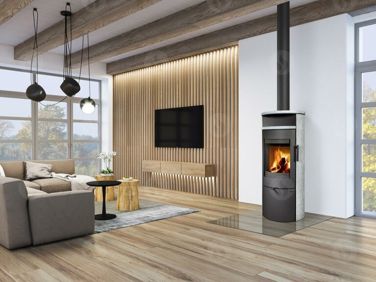 Kaminska peč na drva LUGO N 02 - obloga iz naravnega kamna