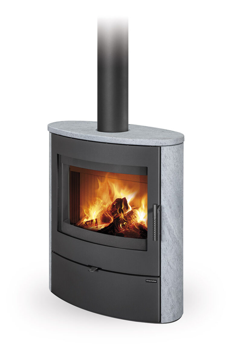 Kaminska peč na drva NAVIA - obloga iz naravnega kamna