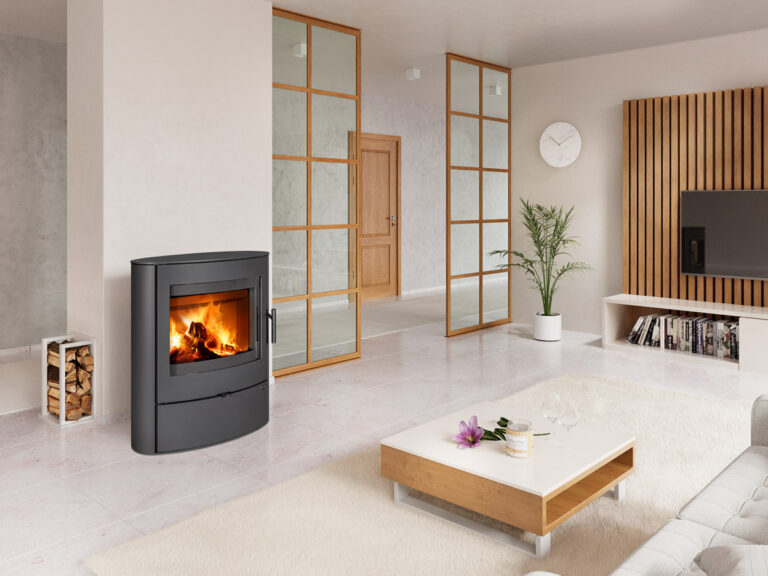 Kaminska peč na drva NAVIA - jeklena obloga