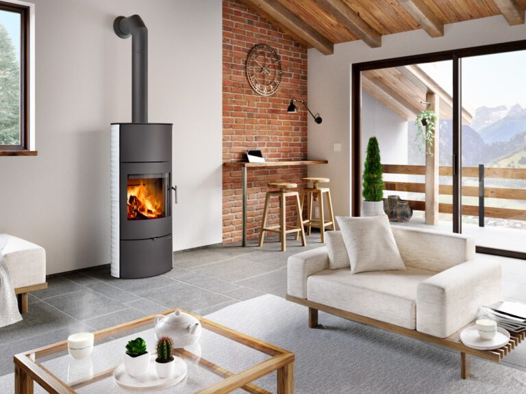 Kaminska peč na drva OVALIS 01 A - keramična obloga