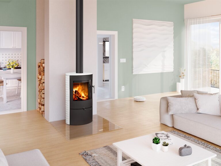 Kaminska peč na drva OVALIS 01 - keramična obloga