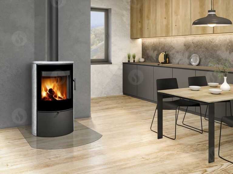 Kaminska peč na drva OVALIS G 02 - obloga iz naravnega kamna