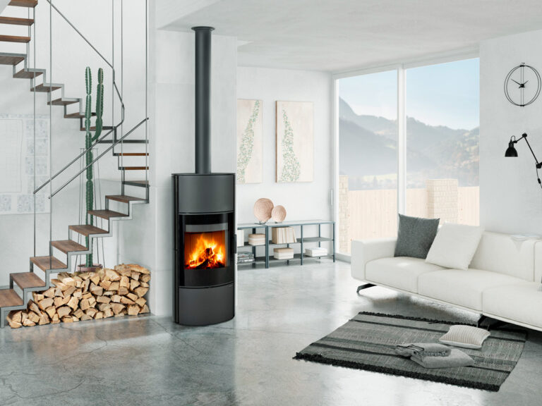 Kaminska peč na drva OVALIS G H - keramična obloga