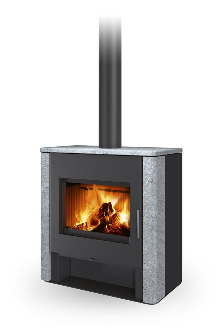 Kaminska peč na drva TELDE - obloga iz naravnega kamna