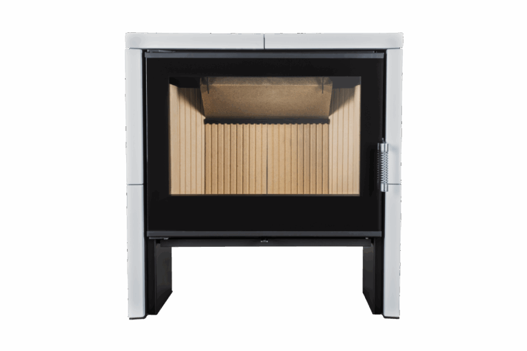 Kaminska peč na drva Maxel bela, keramična obloga