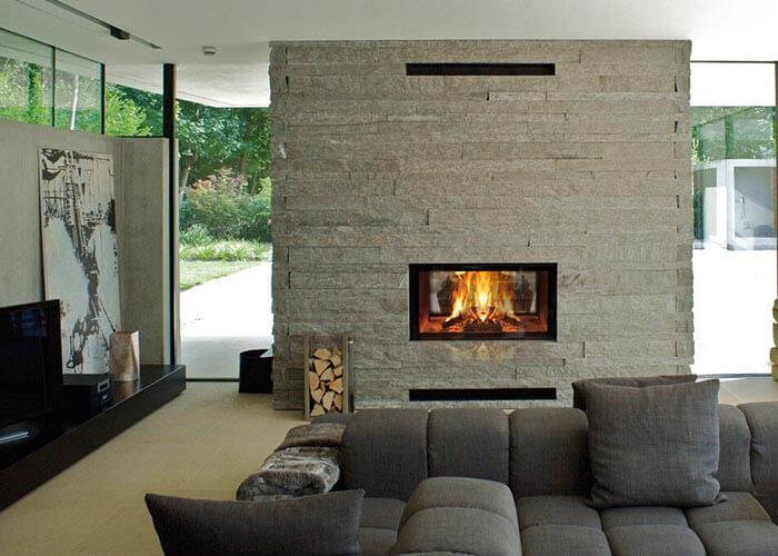 Toplozračni kamin tunelska zasteklitev