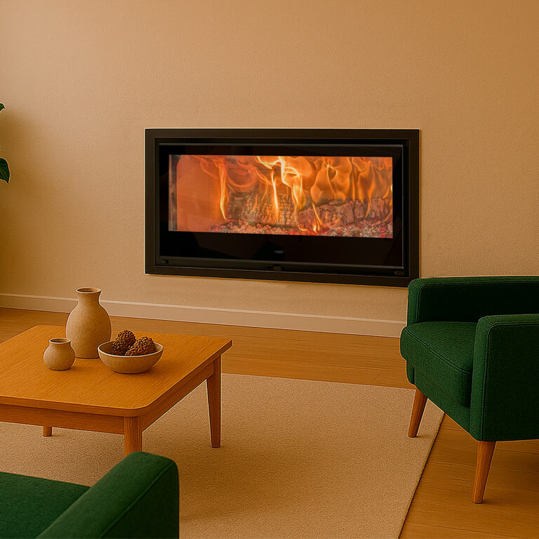 Kaminski vložek na drva Insert ebano