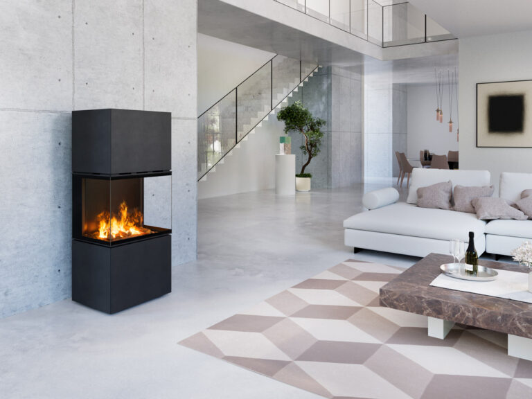 Gotovi kamin e–LERA C steel