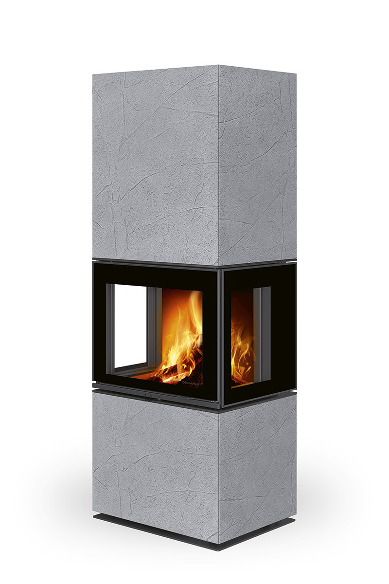 Detajl ognju v kaminu Romotop LERA C GH thermaline